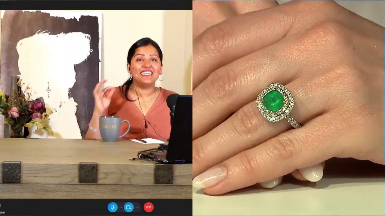 Video 18K Colombian Emerald Gold Ring (CIRARI)