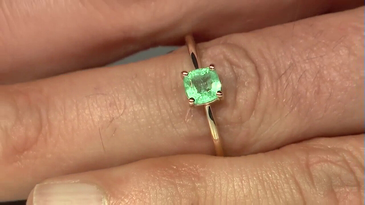 Video 9K Colombian Emerald Gold Ring