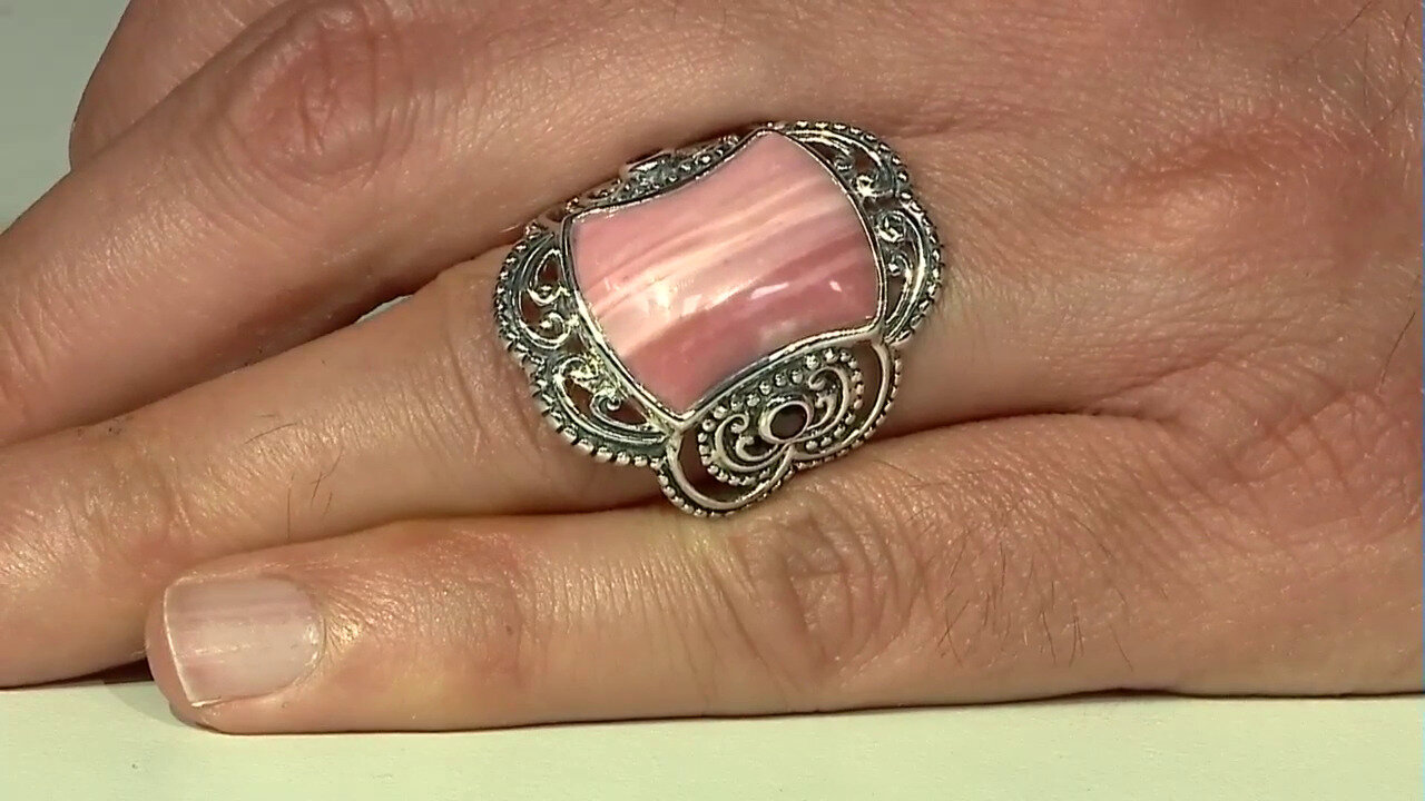Video Australian Pink Opal Silver Ring (Art of Nature)