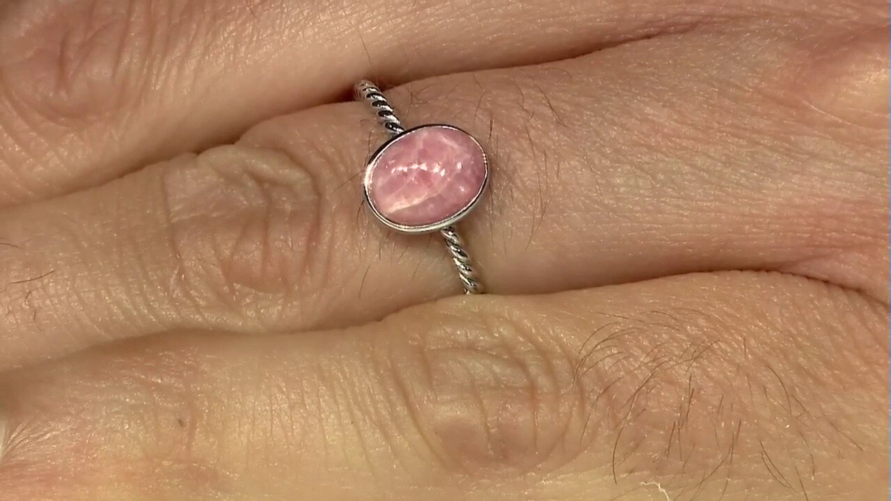 Video Zilveren ring met een rhodochrosiet (Art of Nature)