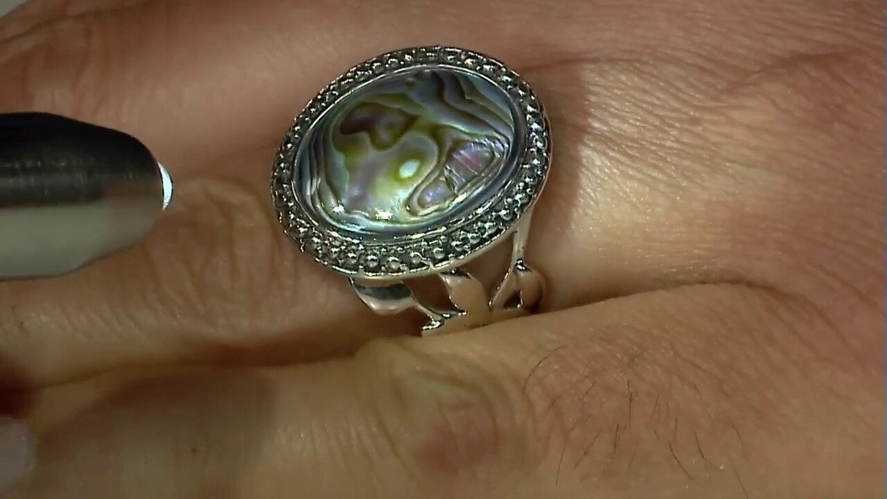 Video Zilveren ring met een Abalone schelp (Art of Nature)