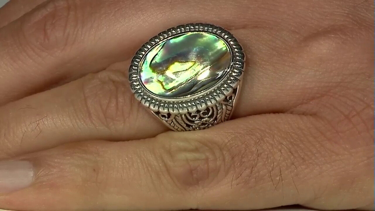 Video Zilveren ring met een Abalone schelp (Art of Nature)