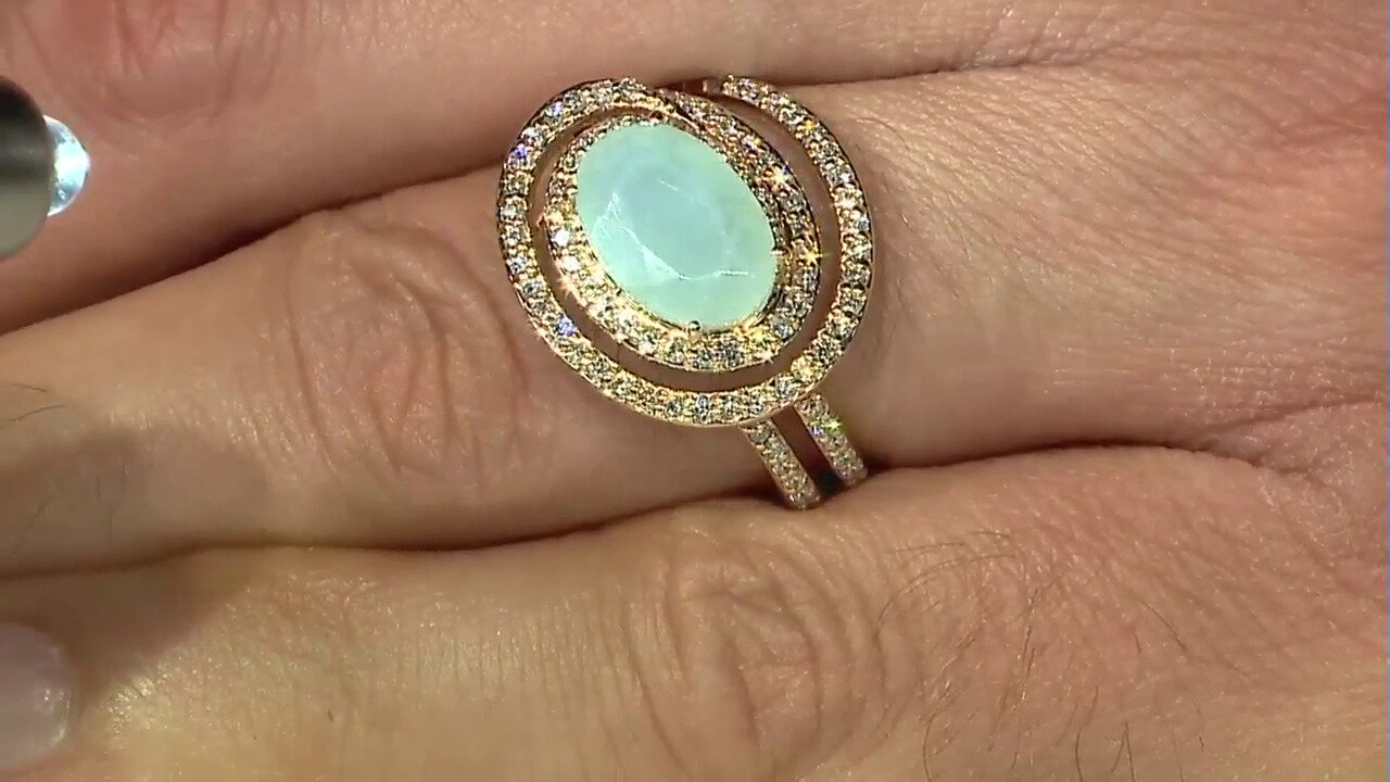 Video Gouden ring met een Paraibe opaal (de Melo)