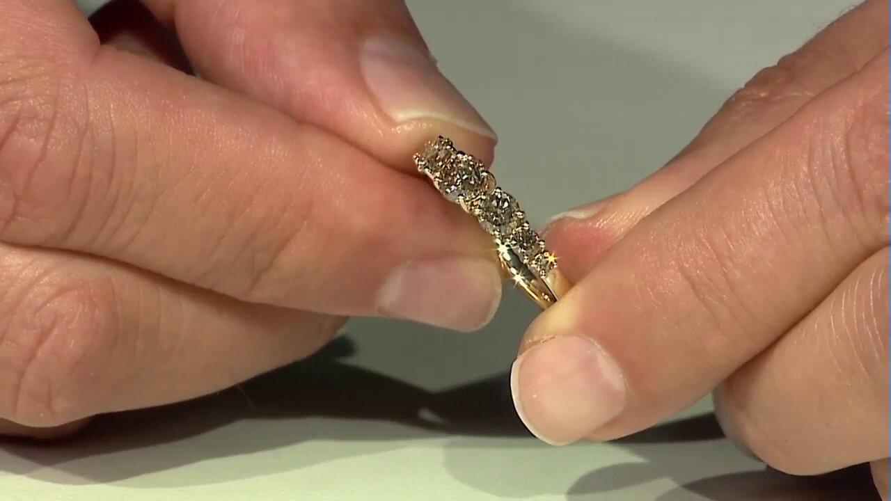 Video Gouden ring met een I2 Champagne Diamant (de Melo)