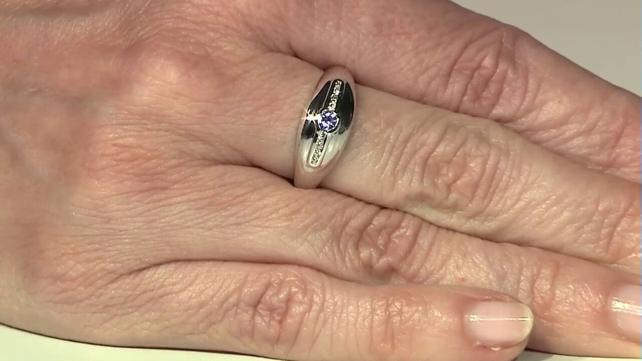 Video Zilveren ring met een tanzaniet