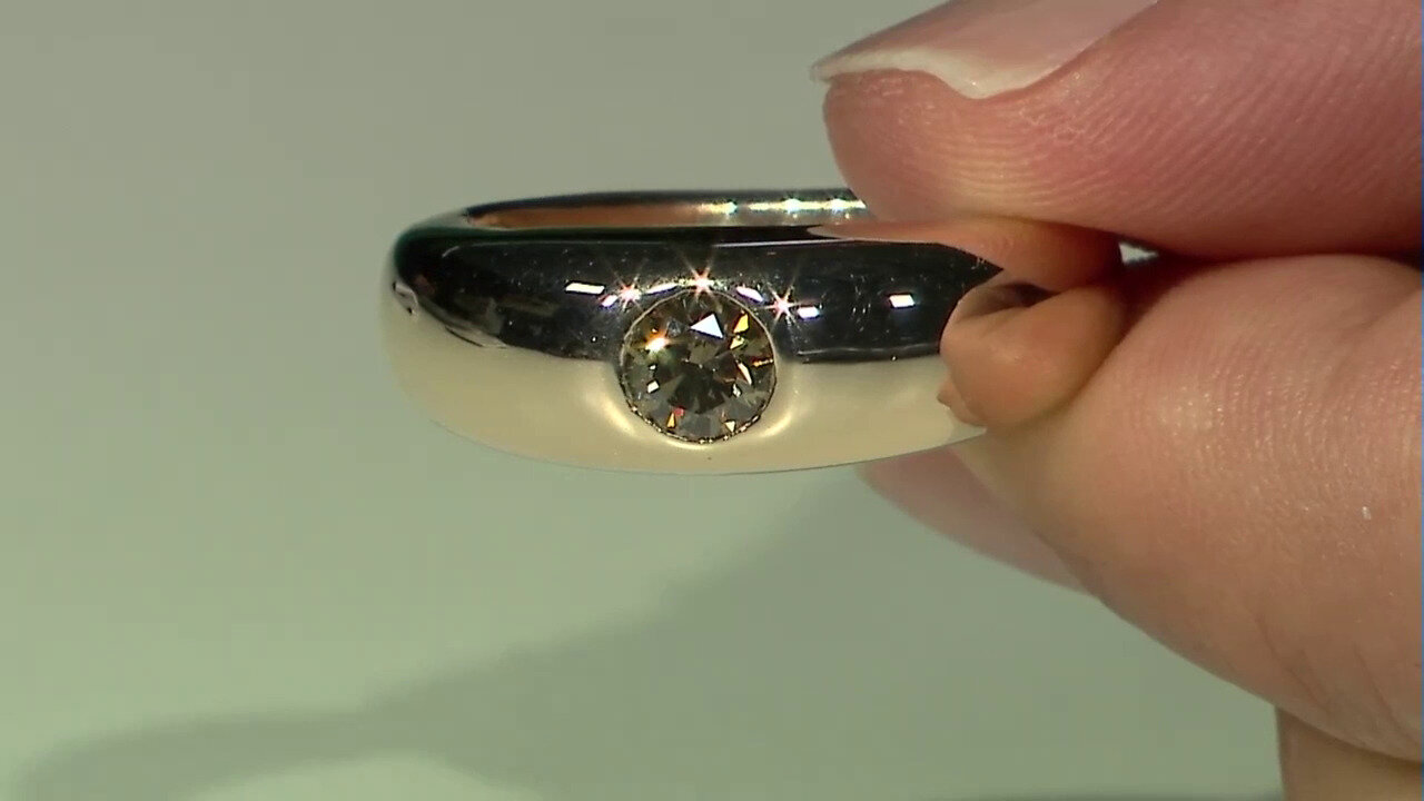 Video Gouden ring met een I3 Champagne Diamant (de Melo)