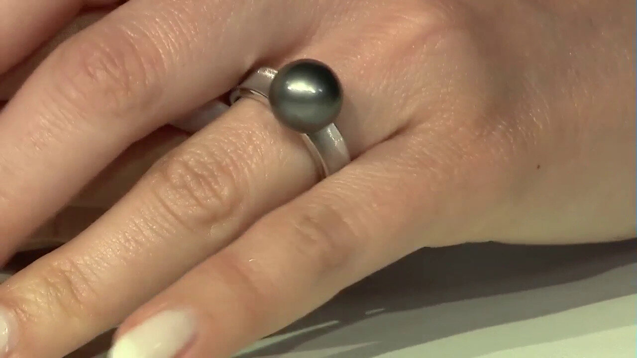 Video Zilveren ring met een Tahiti parel (TPC)