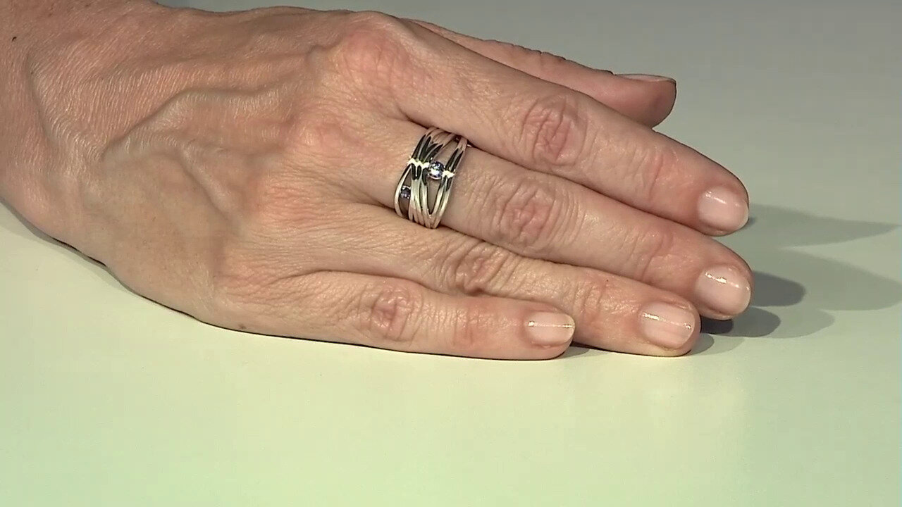 Video Zilveren ring met een ioliet (TPC)