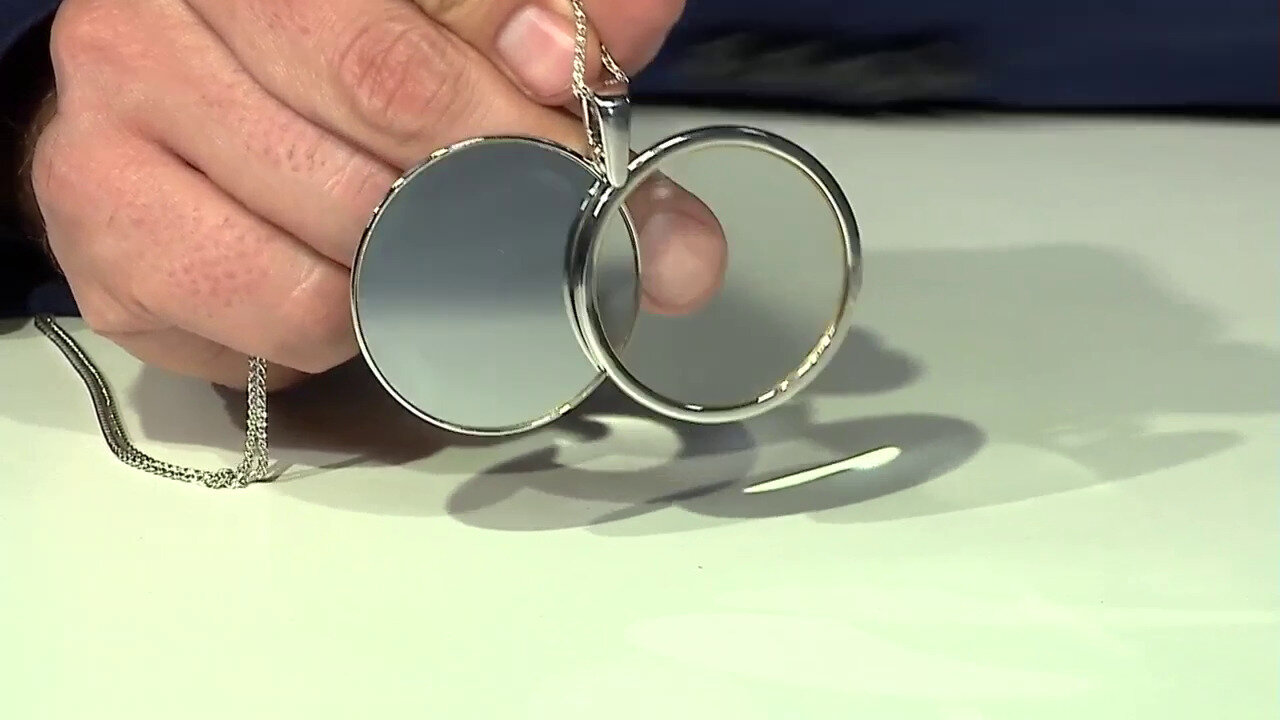 Video Zirkon-Messinghalskette mit Lupe und Spiegel (Juwelo Style)