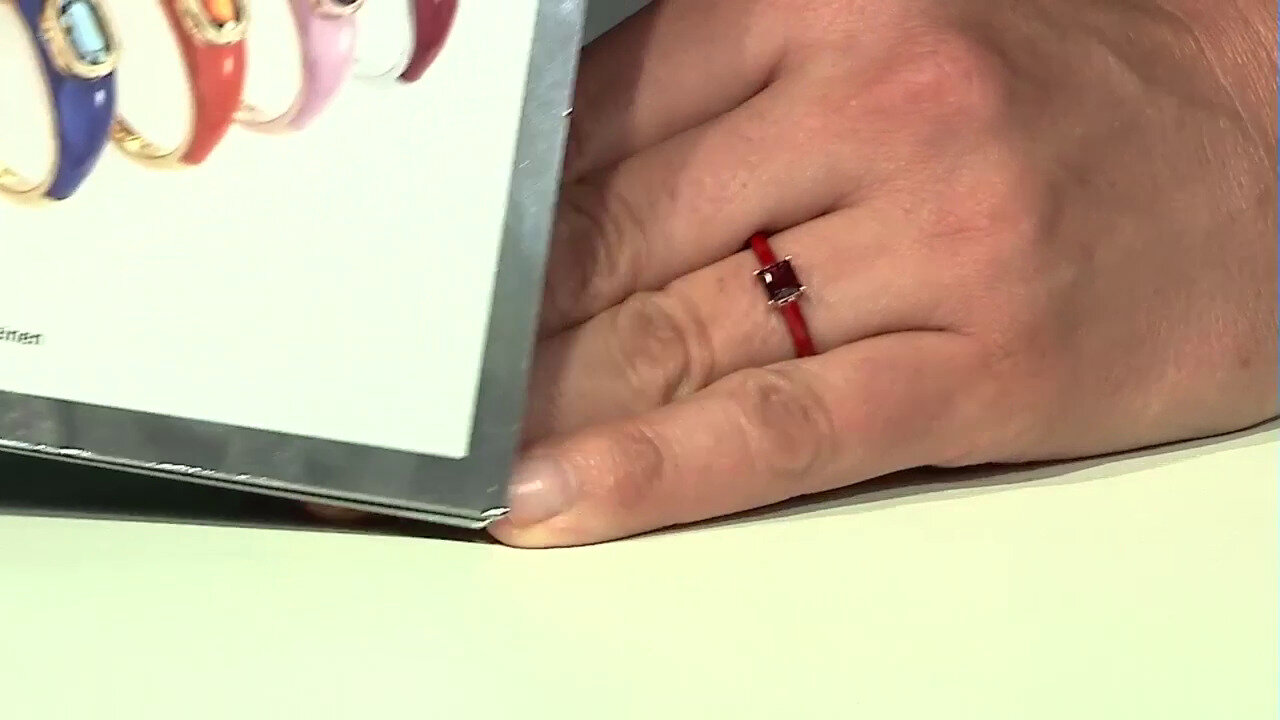 Video Raspberry Rhodolite Silver Ring