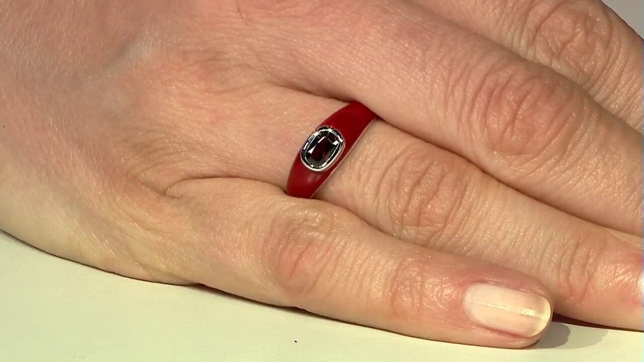 Video Raspberry Rhodolite Silver Ring