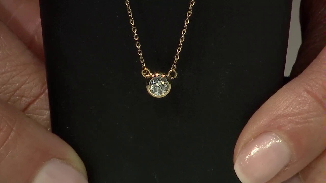 Video 18K SI1 (G) Diamond Gold Necklace (Annette)