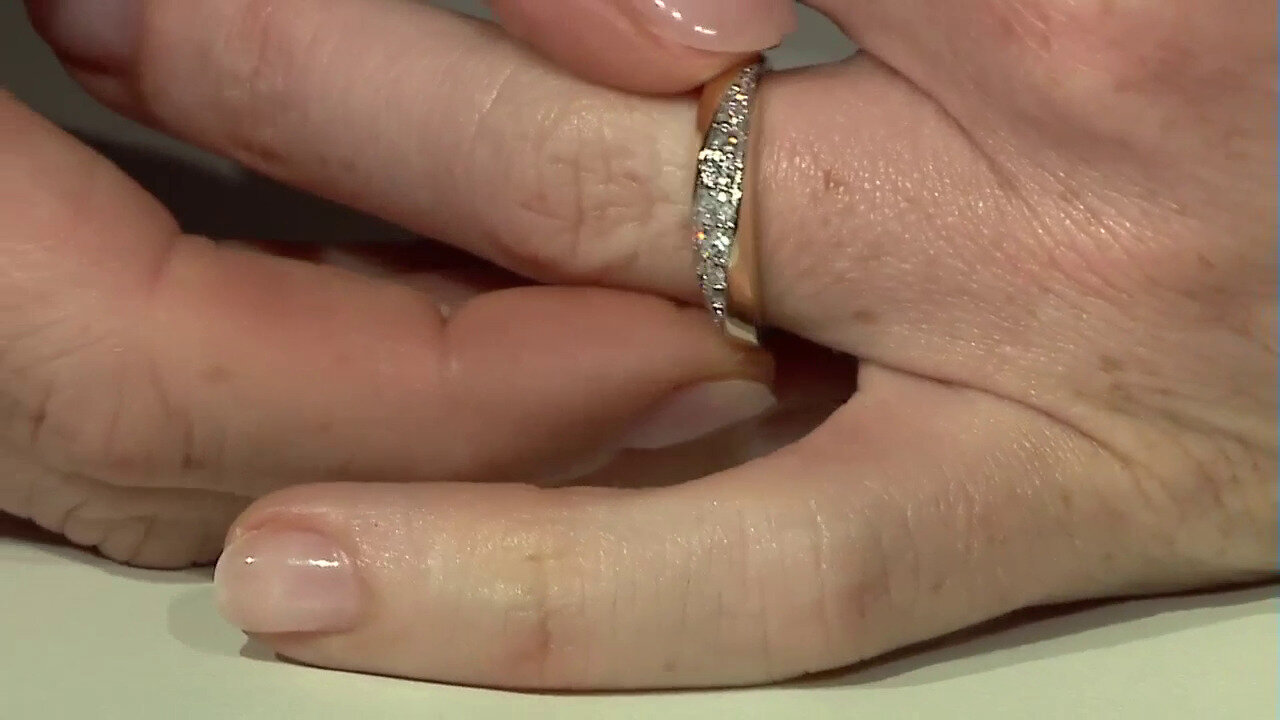 Video Gouden ring met een Diamant SI1 (G) (Annette)