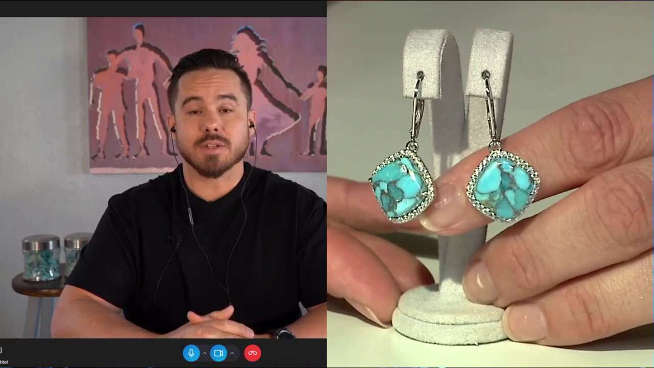 Video Boucles d'oreilles en argent et Turquoise cuivrée bleue (Faszination Türkis)