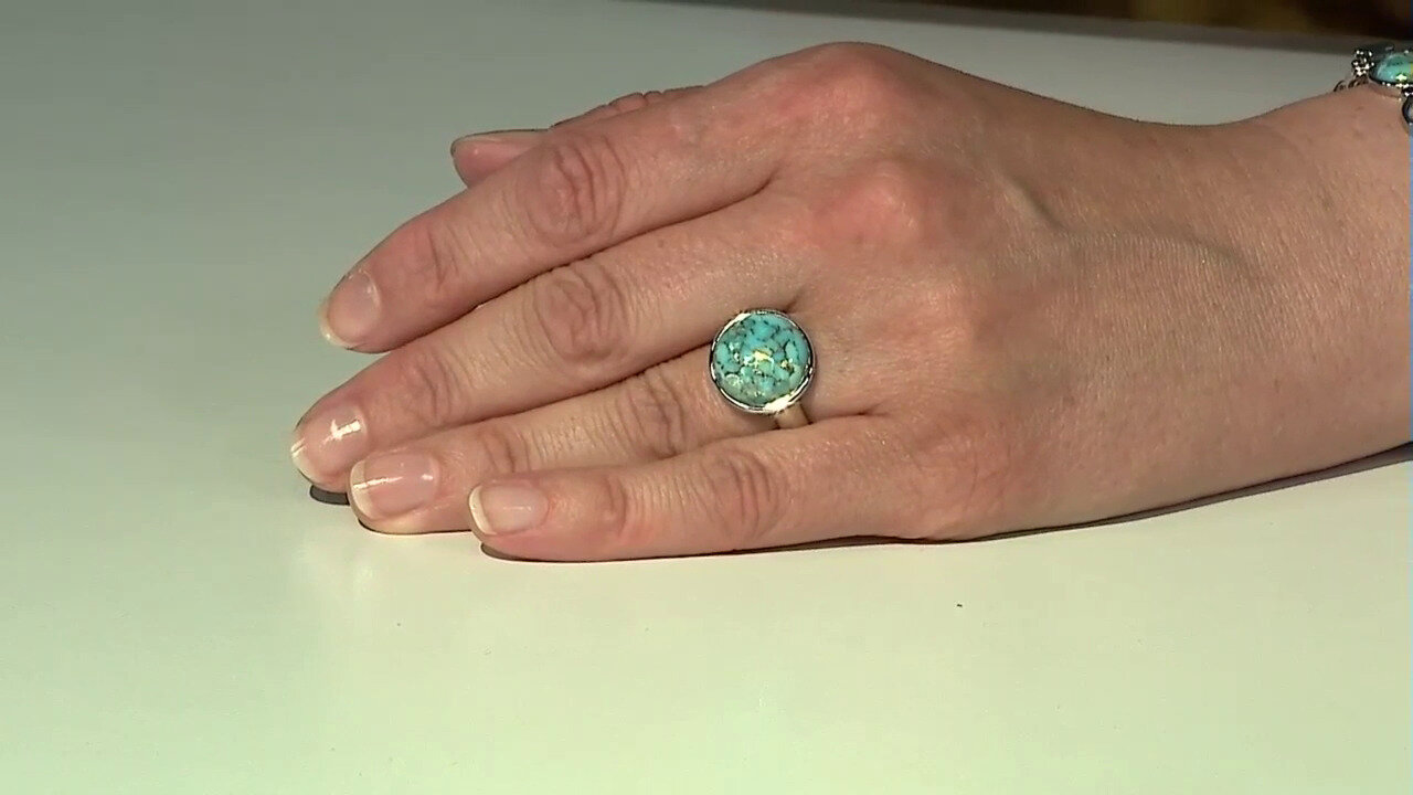 Video Zilveren ring met een Blauwe Koper Turkoois (Faszination Türkis)
