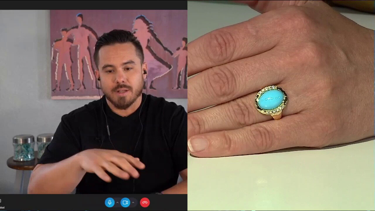 Video Zilveren ring met een Sleeping Beauty Turkoois (Faszination Türkis)