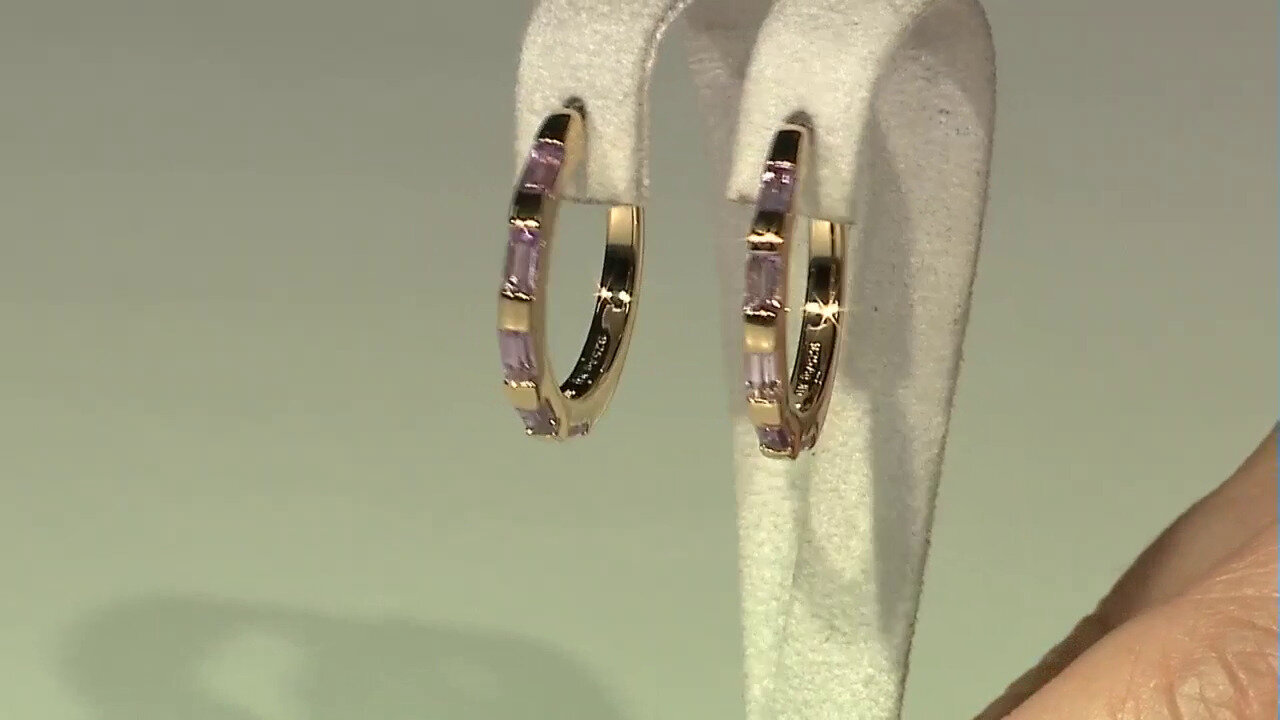 Video Amethyst Silver Earrings