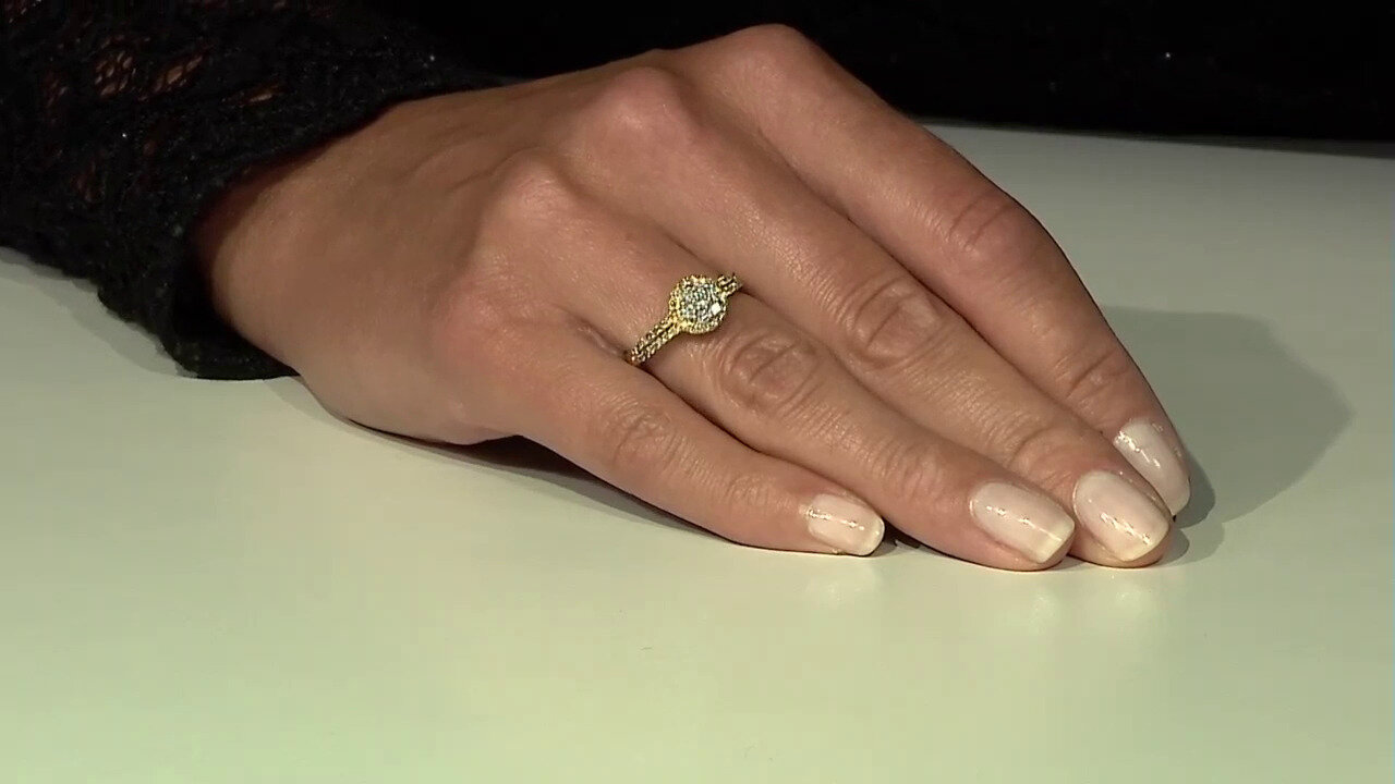 Video 14K SI1 (H) Diamond Gold Ring (CIRARI)