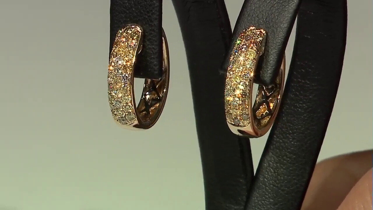 Video Pendientes en oro con Diamante fancy SI2 (CIRARI)