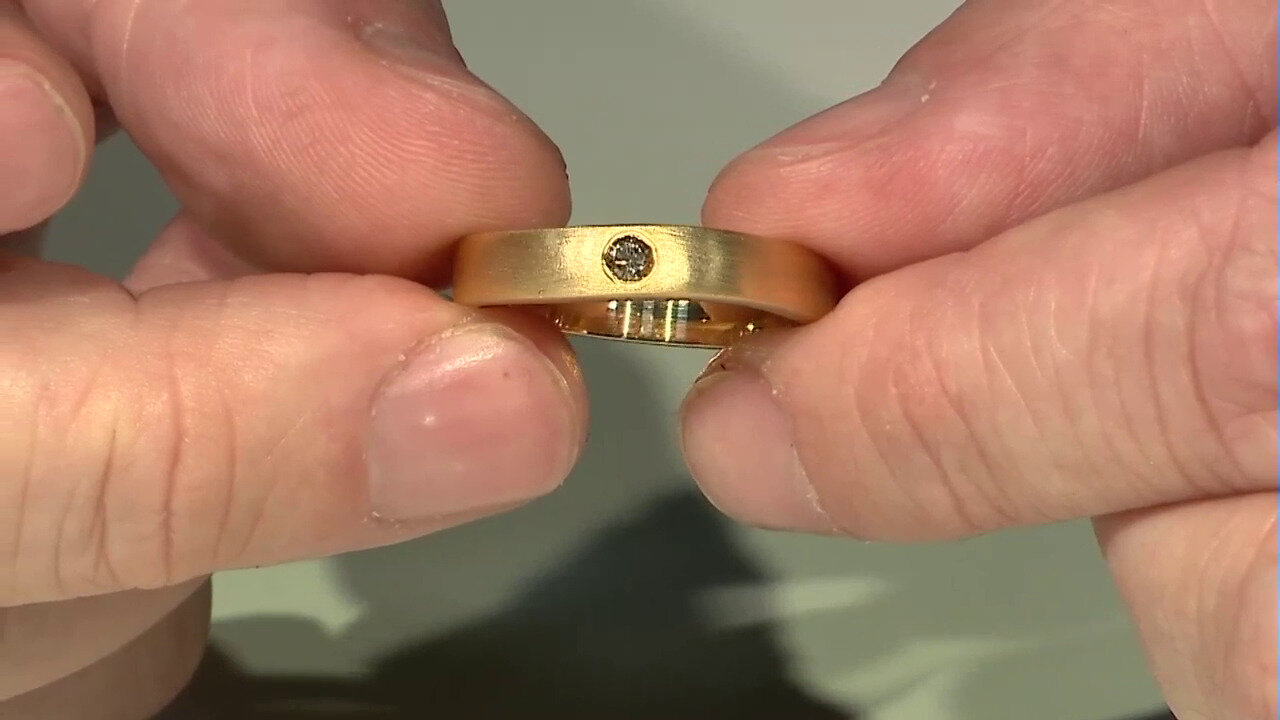 Video I3 Brown Diamond Silver Ring
