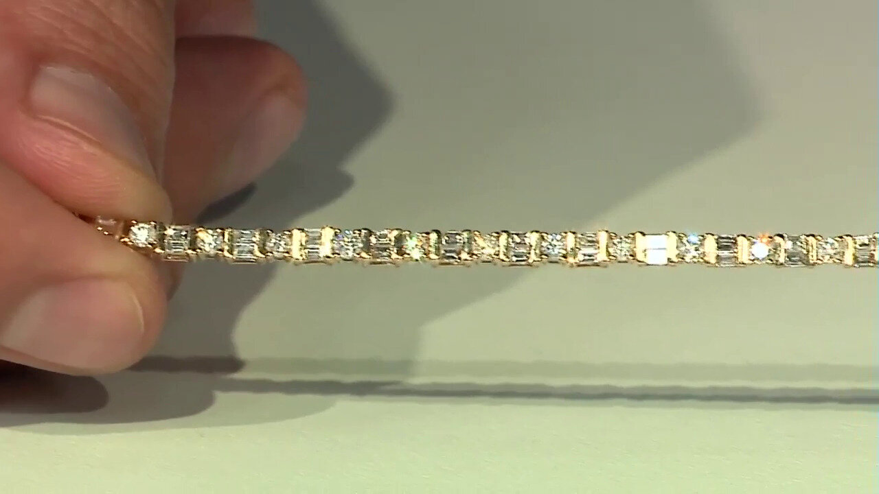 Video 14K SI2 (H) Diamond Gold Bracelet (CIRARI)
