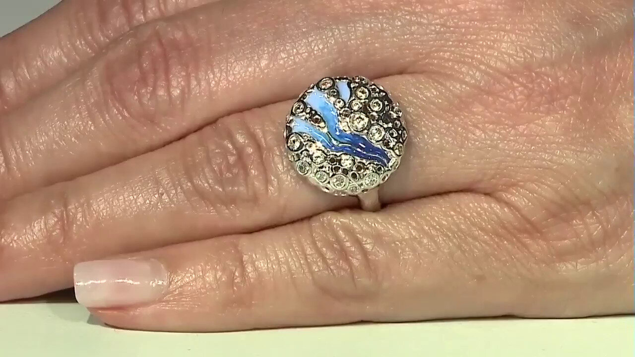 Video Zilveren ring met een zirkoon (SAELOCANA)