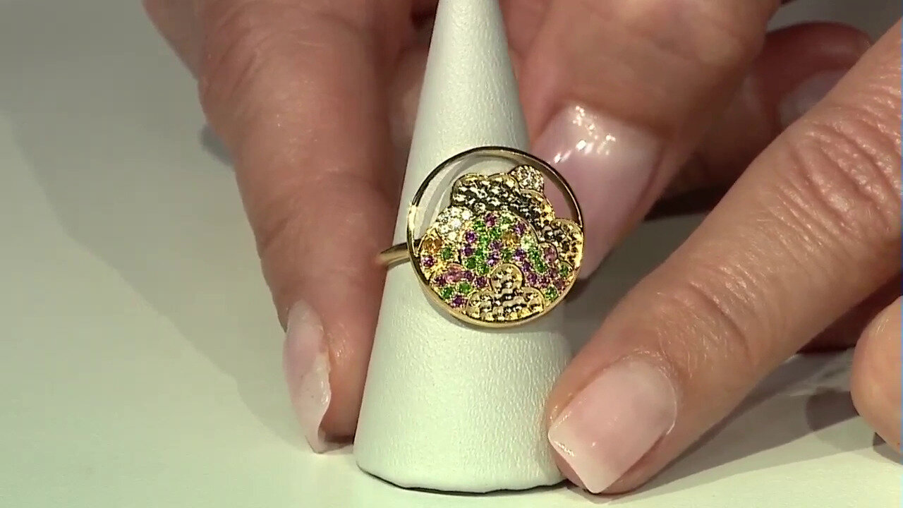 Video Fancy Tourmaline Silver Ring (SAELOCANA)