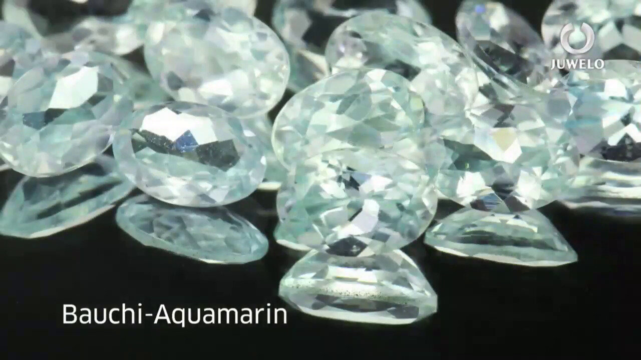 Video AAA-Brasilianischer Aquamarin-Goldhalskette (AMAYANI)