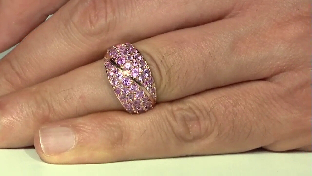 Video 9K Pink Sapphire Gold Ring (KM by Juwelo)