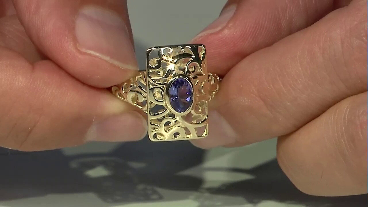 Video Gouden ring met een AAA tanzaniet (Ornaments by de Melo)