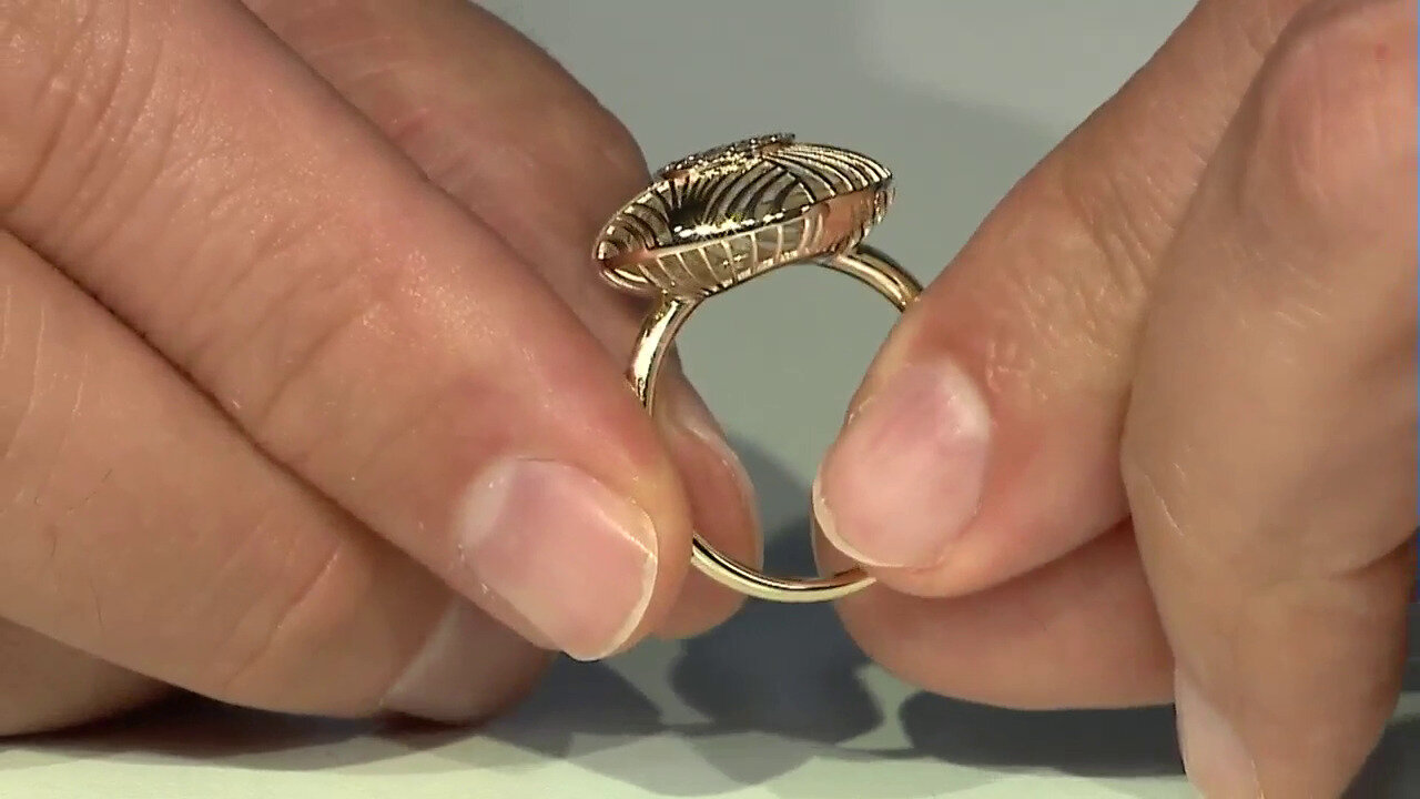 Video Gouden ring met I1 Bruine Diamanten (Ornaments by de Melo)
