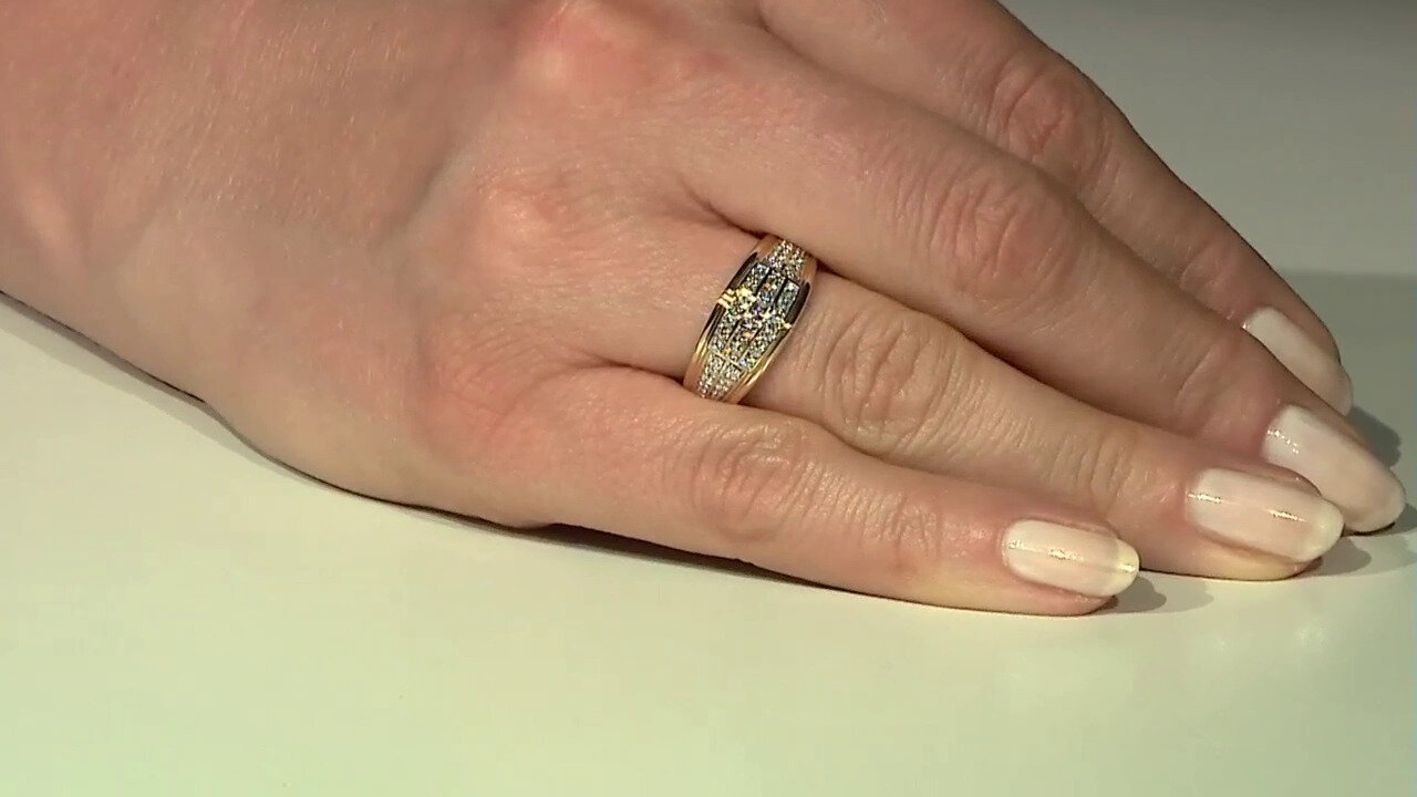 Video 14K IF (D) Diamond Gold Ring (Annette)