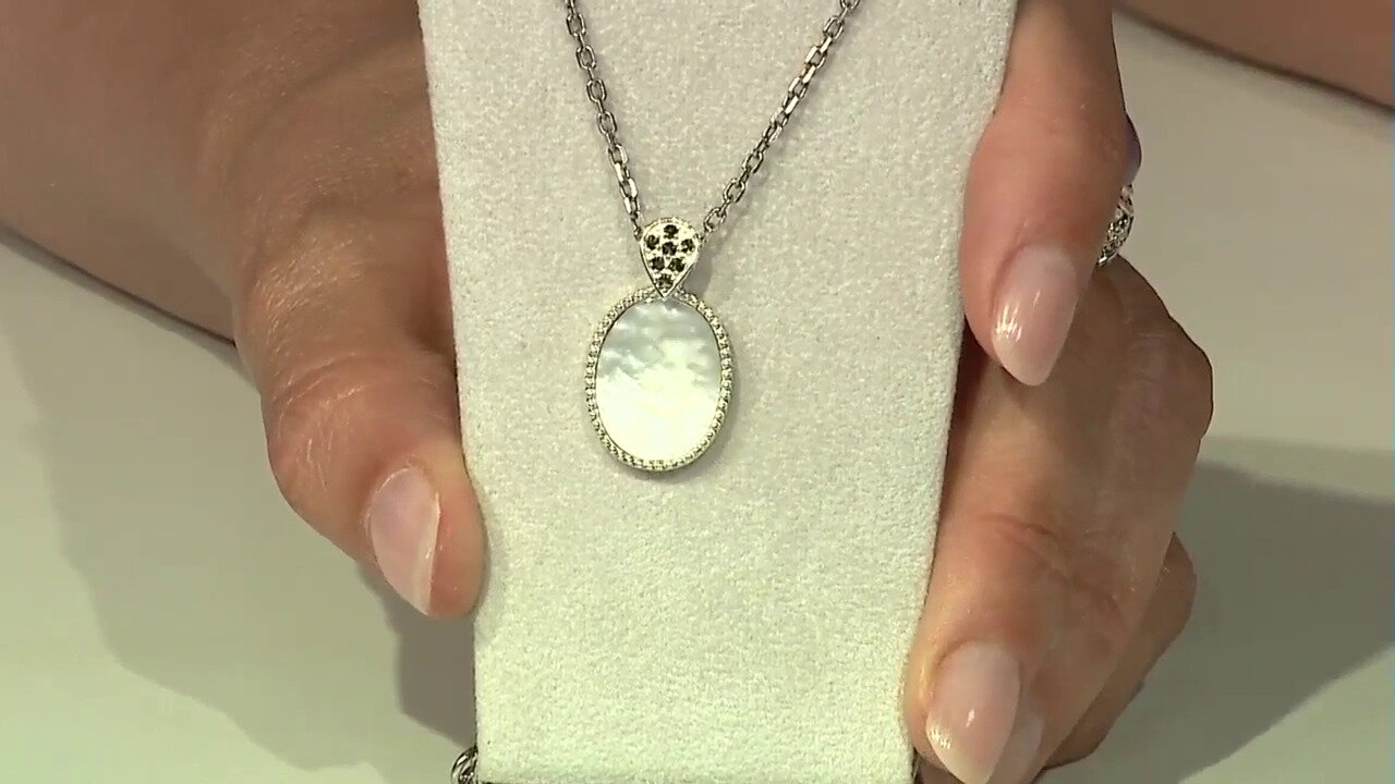 Video Mother of Pearl Silver Pendant (Annette classic)