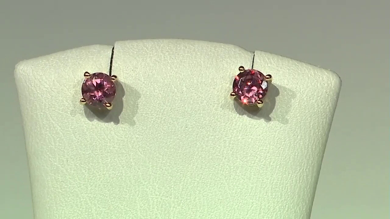 Video Zilveren oorbellen met roze zirkonen