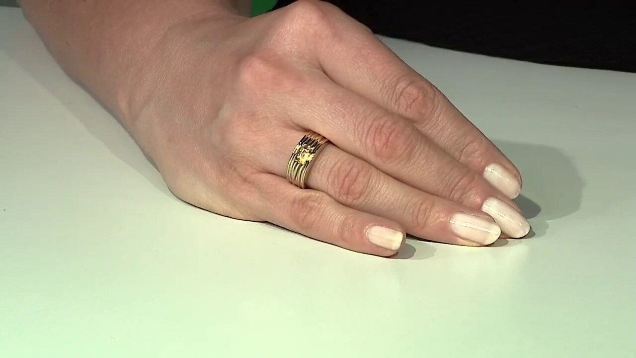 Video Zilveren ring met een citrien (TPC)