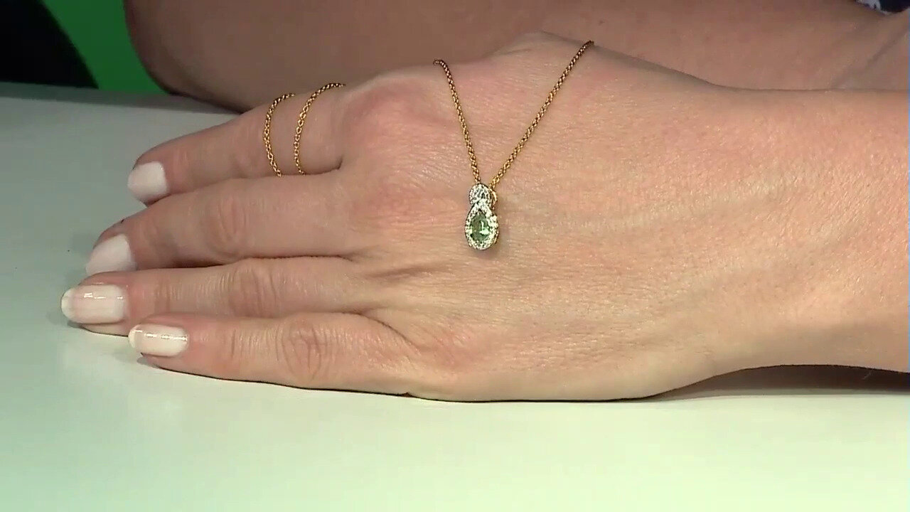 Video Zilveren halsketting met een Munt Kyaniet