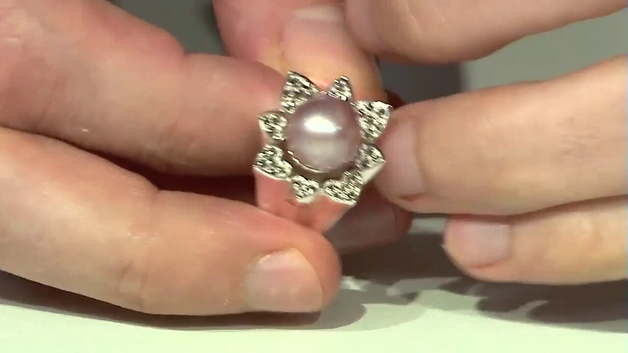 Video Ming-Perlen-Silberring (Annette classic)
