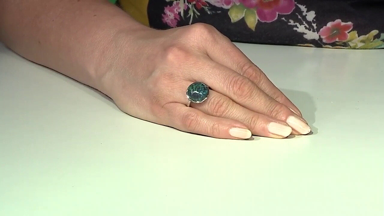 Video Zilveren ring met een Chrysokoll