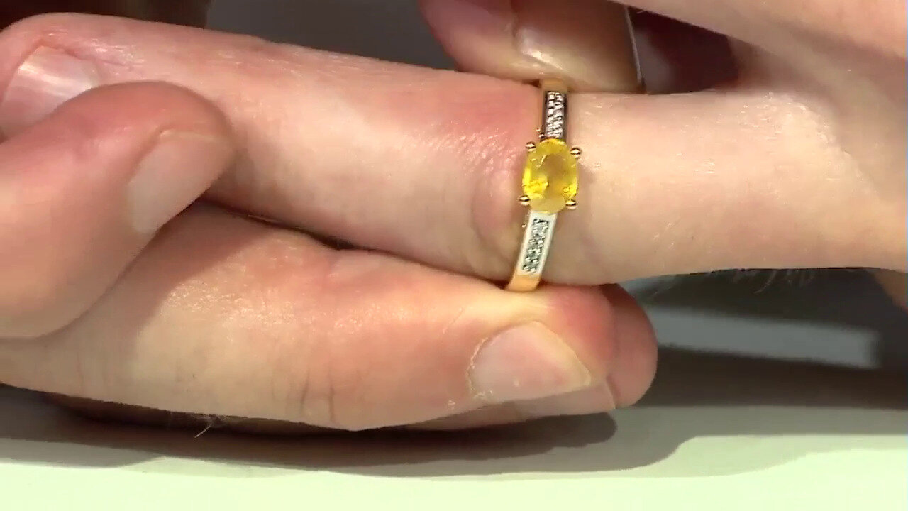Video Gelber Saphir-Silberring