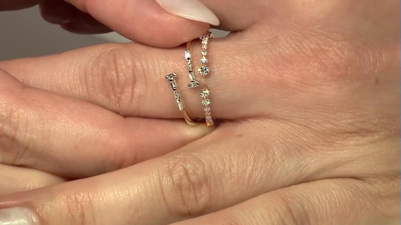 Video Zilveren oorbellen met SI2 (J) Diamanten