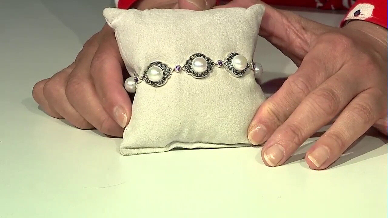Video Freshwater pearl Silver Bracelet (Annette classic)
