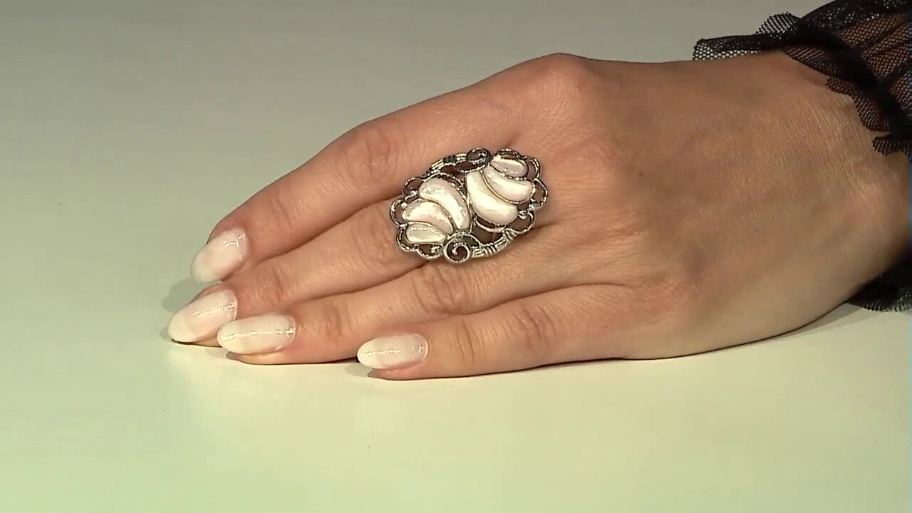 Video Zilveren ring met parelmoer (Art of Nature)