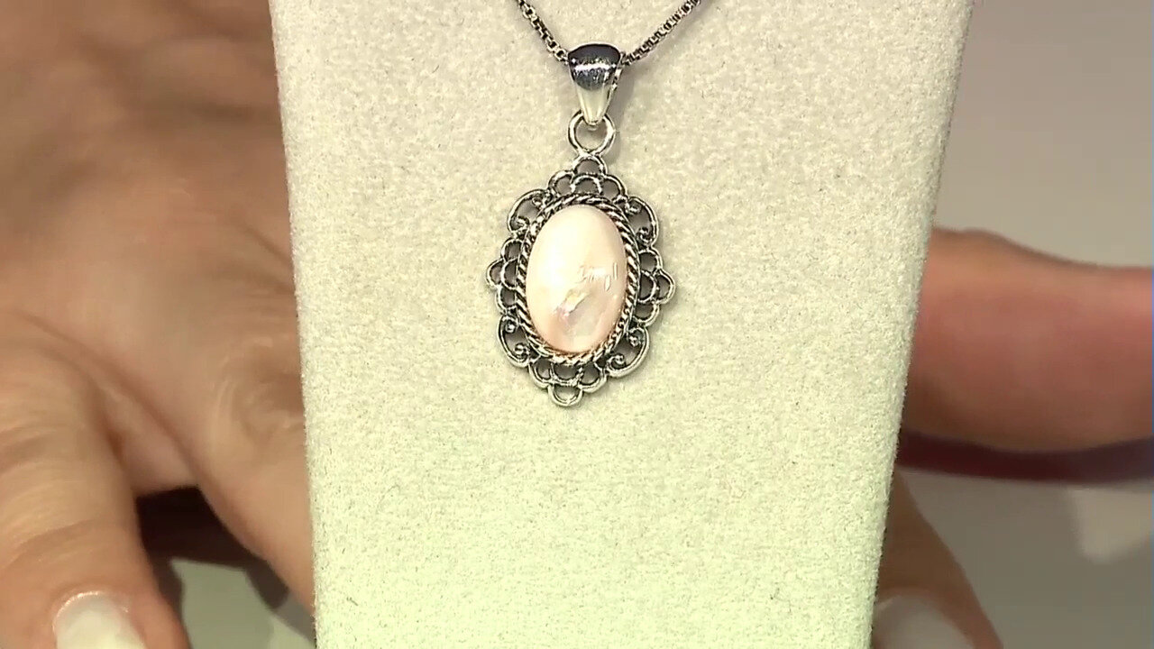 Video Mother of Pearl Silver Pendant (Art of Nature)
