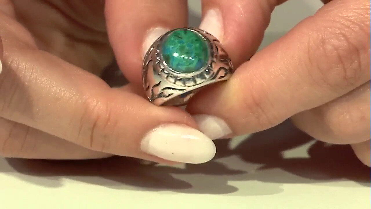 Video Zilveren ring met een Chrysokoll (Art of Nature)