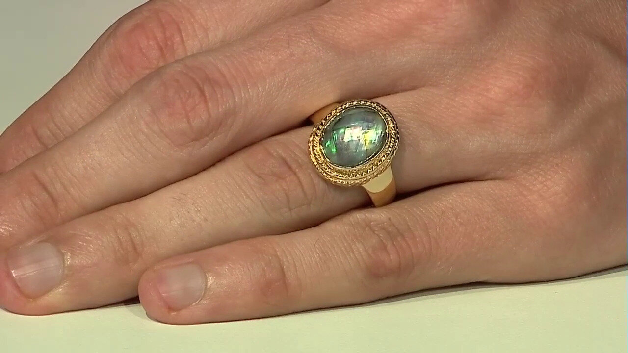 Video Zilveren ring met een witte kwarts (Art of Nature)