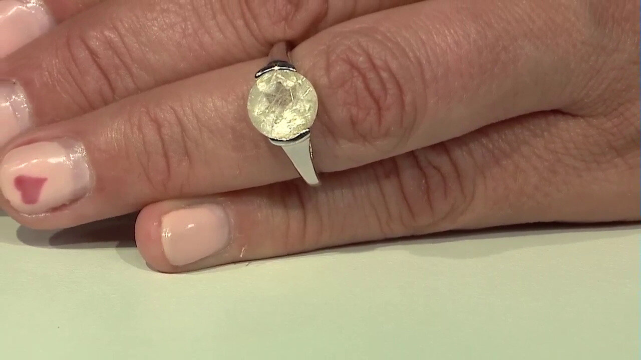 Video Rutile Quartz Silver Ring