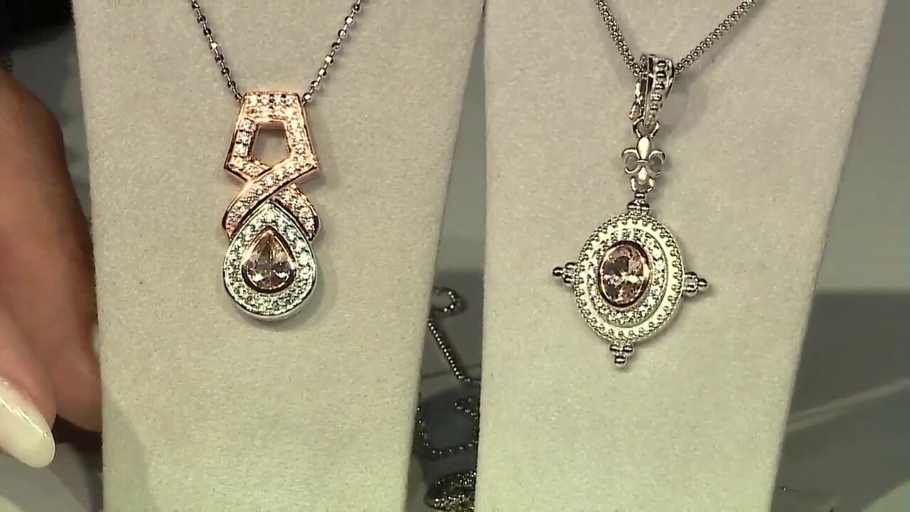 Video Collier en argent et Morganite (Dallas Prince Designs)