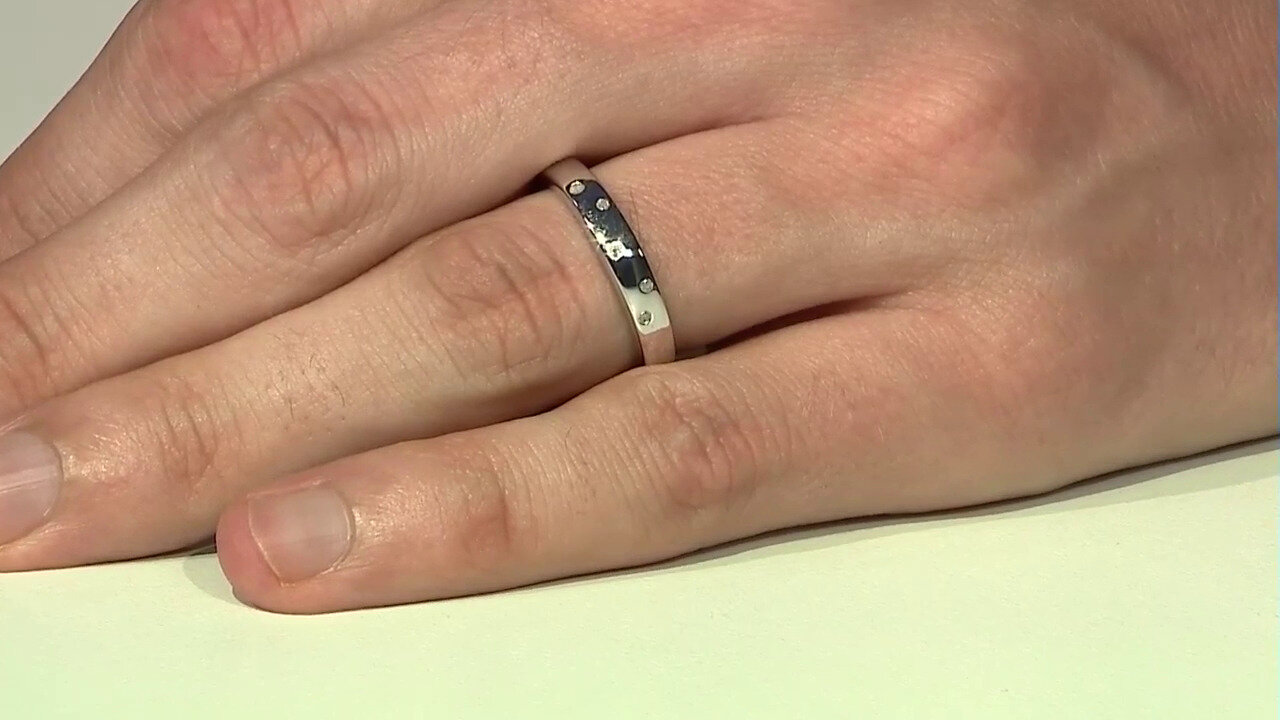 Video I2 (I) Diamond Silver Ring