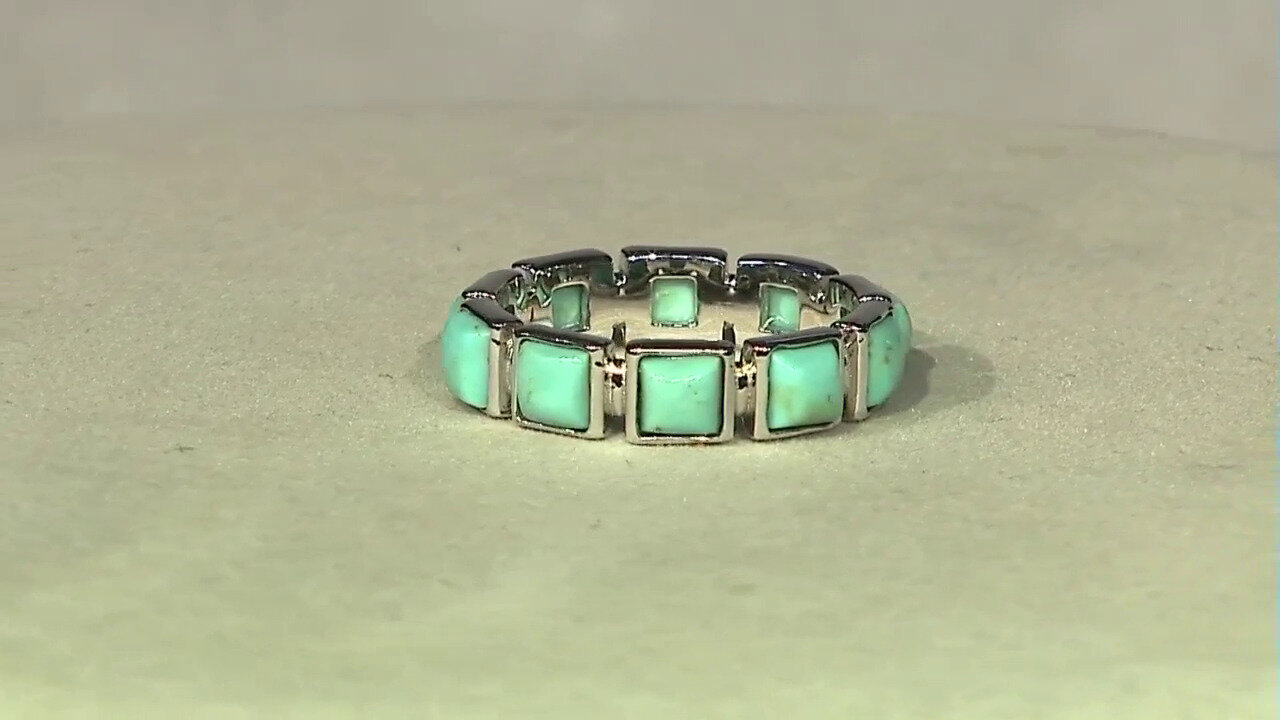 Video Tyrone Turquoise Silver Ring (Anne Bever)