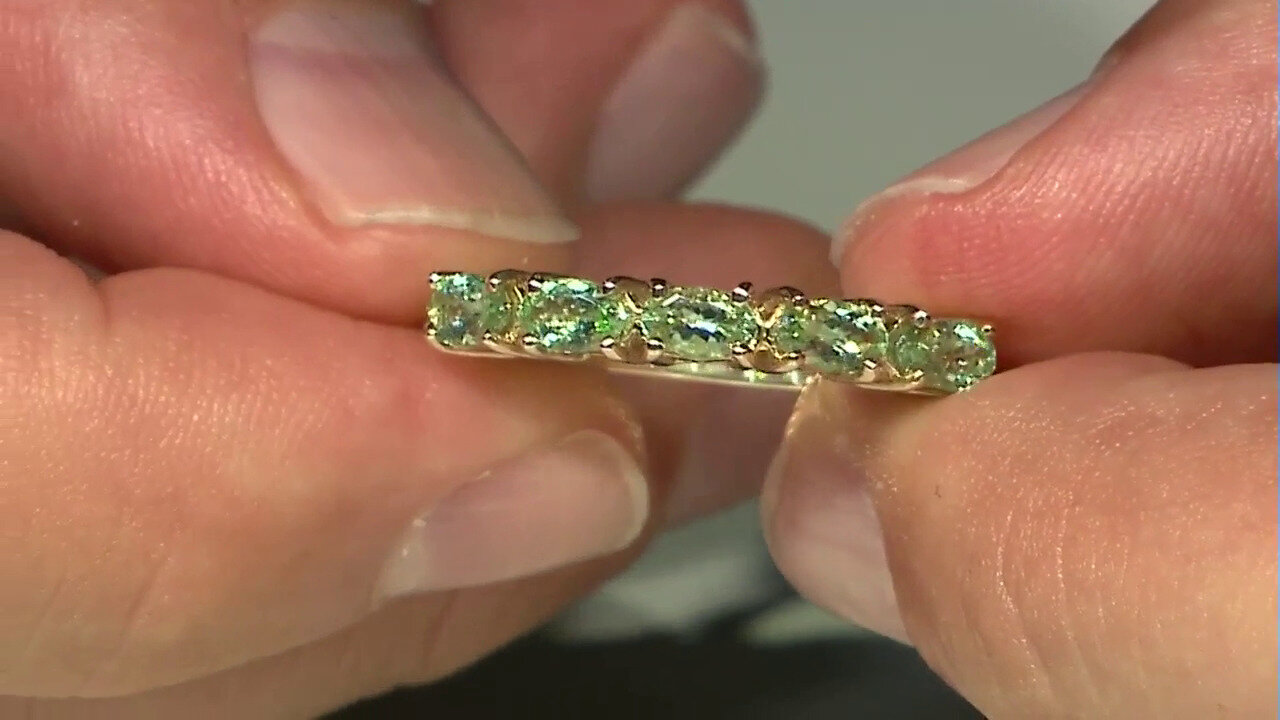 Video 9K Brazilian Paraiba Tourmaline Gold Ring